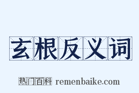 玄根反义词是什么意思的图片